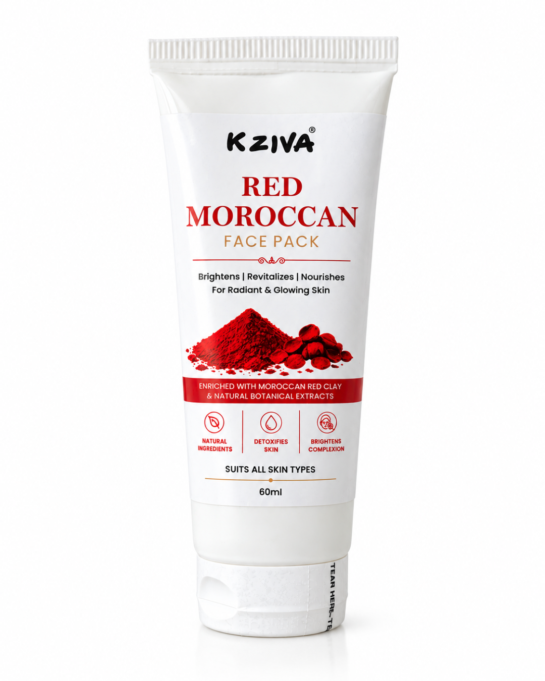 Kziva Red Moroccan Face Pack