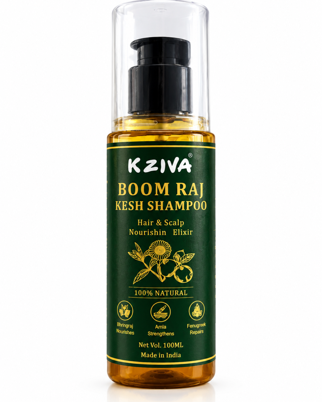 Kziva Boom Raj Kesh Shampoo – Bhringraj, Amla & Fenugreek