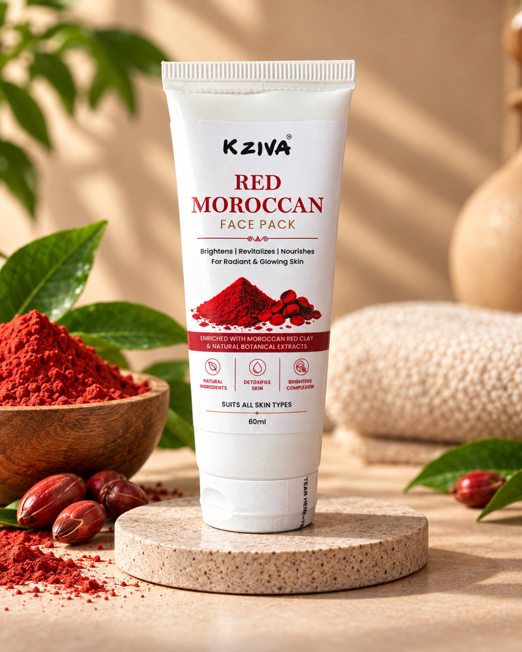 Kziva Red Moroccan Face Pack