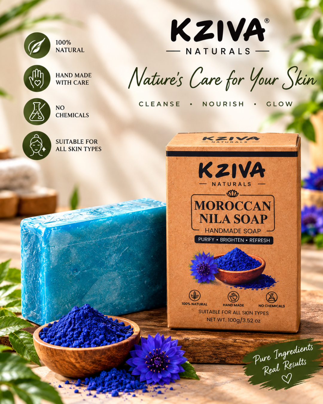 Kziva Naturals Moroccan Nila Handmade Soap